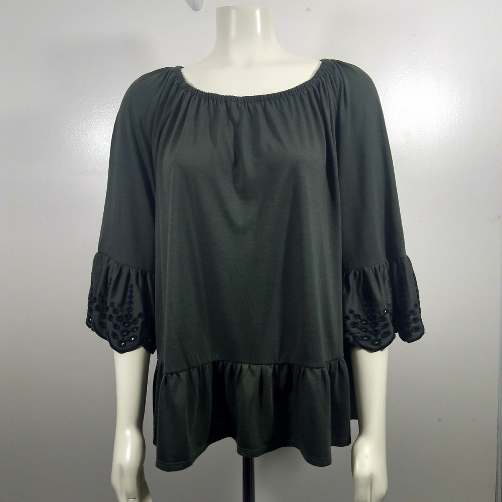Fever Army Green Blouse